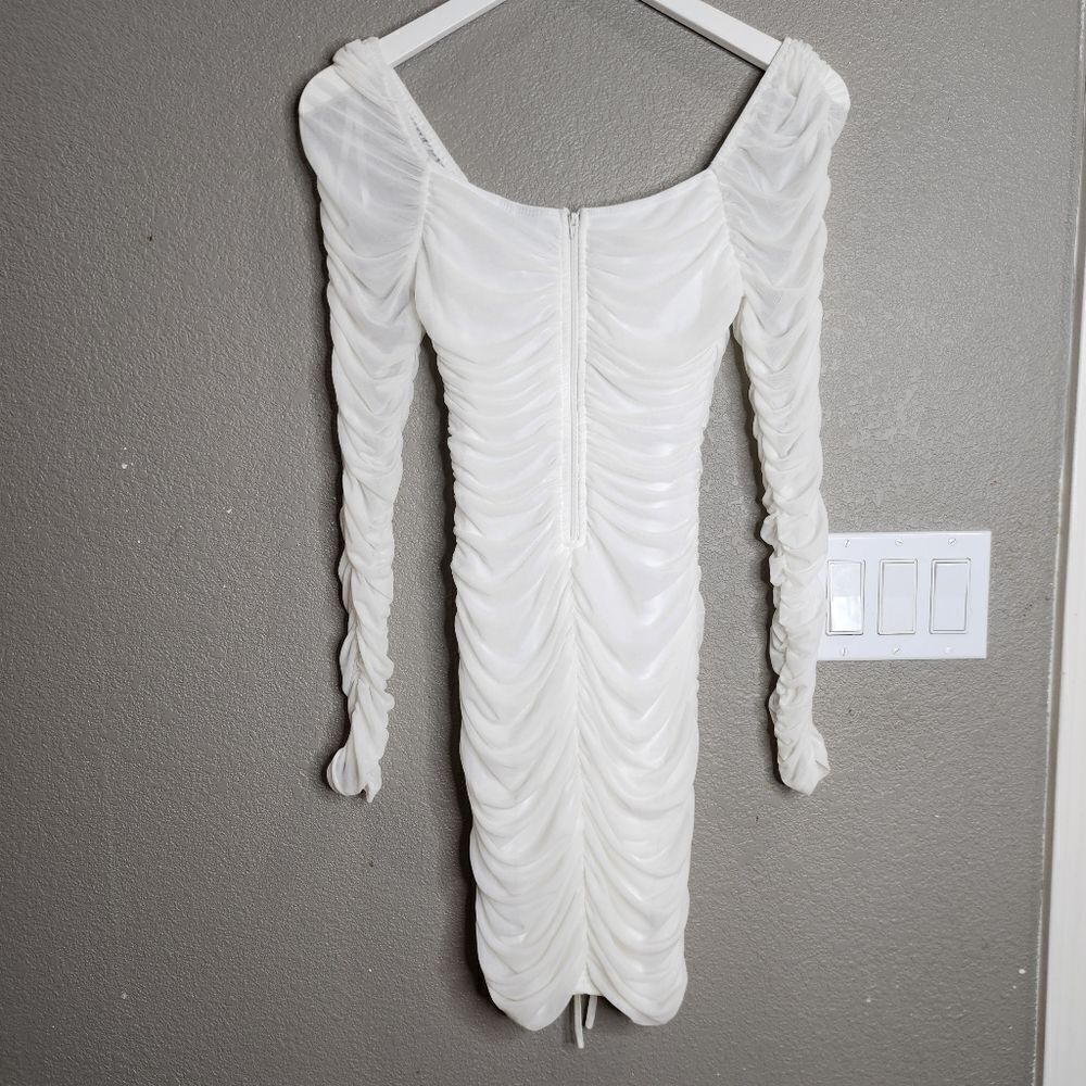 Windsor White Ruchet Mini Dress - Picture 2 of 5